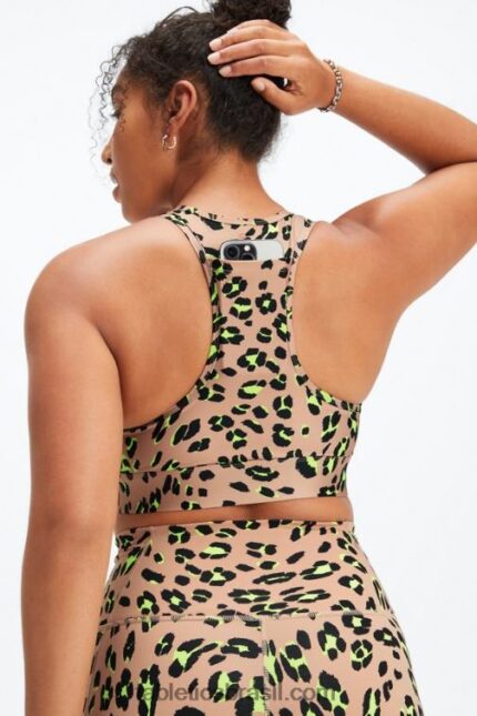 Fabletics leão ondulado do deserto 420HR1753 sutiã esportivo de médio impacto em movimento 114 mulheres