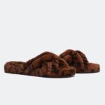 Fabletics leopardo 420HR2956 chinelo cruzado mulheres