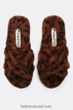 Fabletics leopardo 420HR2956 chinelo cruzado mulheres - Image 3