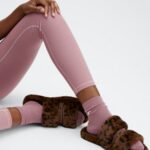 Fabletics leopardo 420HR2963 chinelo de alça confortável mulheres