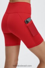 Fabletics leopardo coral/creme de manteiga rosa/lima açucarada 420HR266 on-the-go powerhold cintura alta 6'' curto 8 mulheres