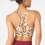 Fabletics leopardo do deserto 420HR1358 sutiã esportivo antiderrapante 94 mulheres