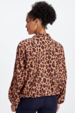 Fabletics leopardo natural/preto 420HR2744 blusão peso mosca superdimensionado mulheres - Image 2
