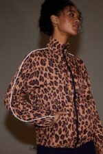 Fabletics leopardo natural/preto 420HR2744 blusão peso mosca superdimensionado mulheres - Image 5