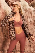 Fabletics leopardo natural/preto 420HR2744 blusão peso mosca superdimensionado mulheres - Image 7