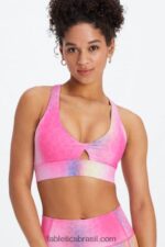 Fabletics leopardo ombre 420HR1714 sutiã esportivo oasis twist 108 mulheres