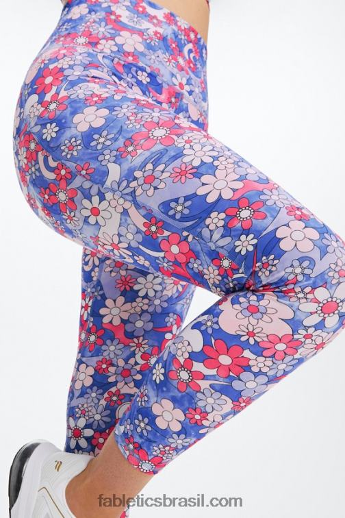 Fabletics liberdade floral 420HR881 legging cintura alta pureluxe ultra 7/8 65 mulheres - Image 3