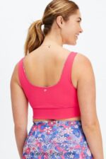Fabletics liberdade floral/teaberry 420HR1853 harlyn sutiã esportivo midi reversível de impacto médio mulheres - Image 5