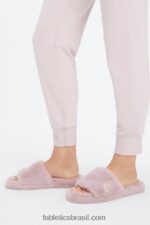 Fabletics lilás 420HR2952 chinelo de pele mulheres - Image 5