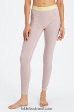 Fabletics lilás/manteiga silenciado 420HR1083 legging waffle mulheres