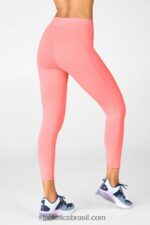 Fabletics lindo rosa/prata reflexivo 420HR694 define powerhold cintura alta 7/8 legging 30 mulheres