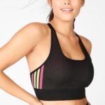 Fabletics listra rosa multi 420HR1671 sutiã sem costura aisley mulheres