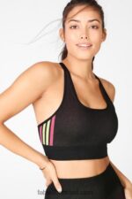 Fabletics listra rosa multi 420HR1671 sutiã sem costura aisley mulheres