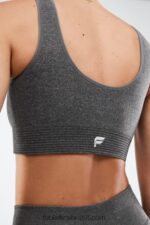 Fabletics logo cinza urze escuro/branco 420HR1655 luciana sutiã esportivo sem costura mulheres - Image 4