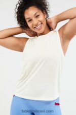 Fabletics logo de estouro de coco/cereja 420HR2304 tanque de músculo eco-consciente mulheres