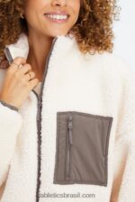 Fabletics logótipo da casca de garça/salgueiro 420HR2793 jaqueta de pelúcia rylan mulheres - Image 3
