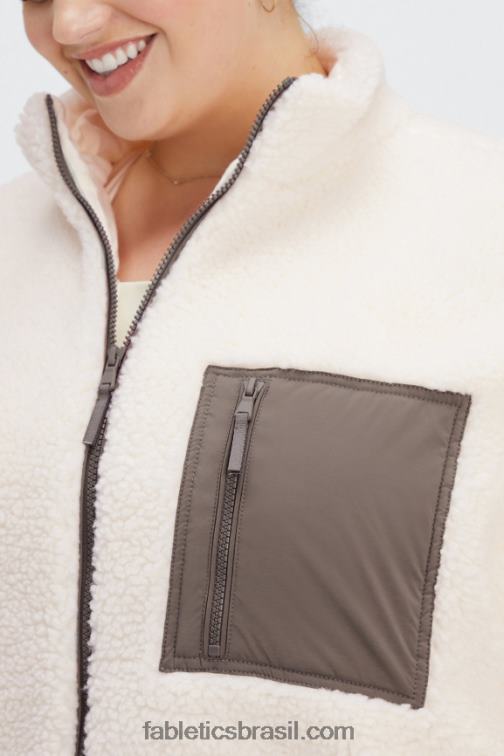 Fabletics logótipo da casca de garça/salgueiro 420HR2794 jaqueta de pelúcia rylan mulheres - Image 3