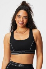 Fabletics logotipo preto/branco clássico 420HR1816 sutiã esportivo de médio impacto mulheres