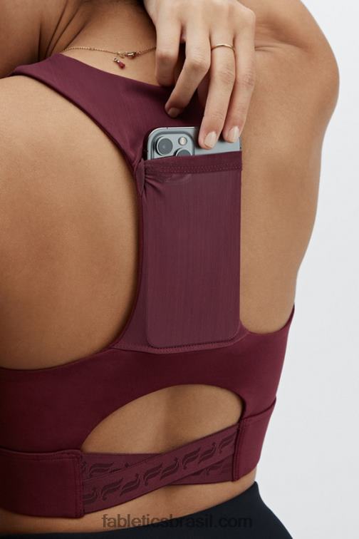 Fabletics logotipo vinho do porto/vinho do porto 420HR1834 sutiã esportivo midi impacto médio para viagem 129 mulheres - Image 3