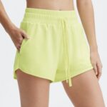 Fabletics logotipo vinho do porto/vinho do porto 420HR479 short de academia lounge terry mulheres