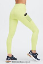 Fabletics loucura de verão celeste/paixão 420HR752 legging cintura alta powerhold on-the-go 41 mulheres