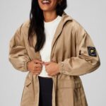 Fabletics madeira bege/branco clássico 420HR2764 parka utilitária mulheres