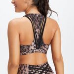 Fabletics manchado/preto 420HR1784 boost sutiã esportivo de médio impacto 120 mulheres