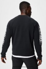 Fabletics mangas rápidas pretas 420HR3692 a equipe de referência homens - Image 2