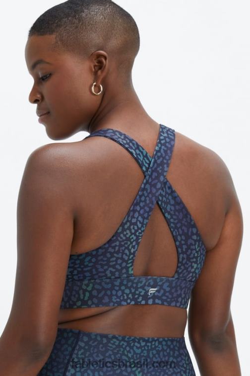 Fabletics mapa de calor leopardo 420HR1707 sutiã esportivo oasis twist 106 mulheres - Image 2