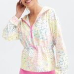 Fabletics margarida de retalhos 420HR2813 jaqueta tecida rosa mulheres