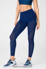 Fabletics marinha 420HR1245 legging cintura alta em malha esculpida mulheres - Image 3