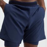 Fabletics marinha 420HR3326 o curto fundamental (alinhado) homens