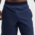 Fabletics marinha 420HR3336 o curto fundamental 164 homens