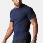 Fabletics marinha 420HR3553 camiseta da primeira fila homens