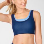 Fabletics marinha/marina 420HR1923 sutiã de camada dupla mulheres
