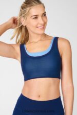 Fabletics marinha/marina 420HR1923 sutiã de camada dupla mulheres