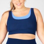 Fabletics marinha/marina 420HR1924 sutiã de camada dupla mulheres