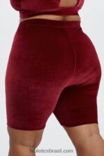 Fabletics marinha/marina 420HR531 short veludo cintura alta 9 mulheres - Image 3