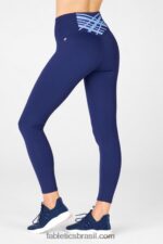 Fabletics marinha/marina 420HR869 legging 7/8 cintura alta boost powerhold 64 mulheres