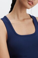 Fabletics marinha profunda 420HR2244 tanque de algodão vivo mulheres - Image 2