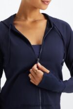 Fabletics marinha profunda 420HR2448 moletom com capuz oásis mulheres - Image 2
