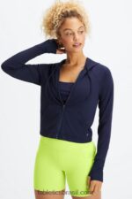 Fabletics marinha profunda 420HR2448 moletom com capuz oásis mulheres