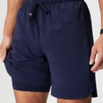 Fabletics marinha profunda 420HR3172 aquele curto (alinhado) 140 homens