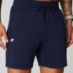Fabletics marinha profunda 420HR3282 o short leve homens
