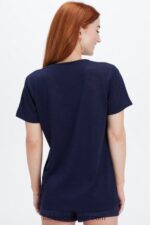 Fabletics marinha profunda/clube atlético 420HR2021 camiseta clássica mulheres - Image 3