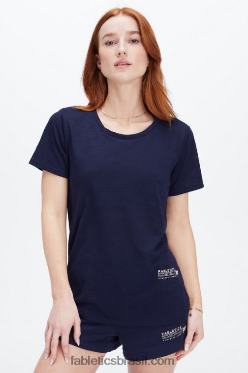 fabletics_marinha_profunda_clube_atletico_420hr2021_camiseta_classica_mulheres.jpg Fabletics marinha profunda/clube atlético 420HR2021 camiseta clássica mulheres - Image 1
