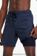 Fabletics marinho clássico 420HR3190 aquele curto (alinhado) 143 homens