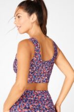 Fabletics marinho cristalino/driftscape 420HR1872 sutiã esportivo reversível de impacto médio harlow mulheres - Image 4
