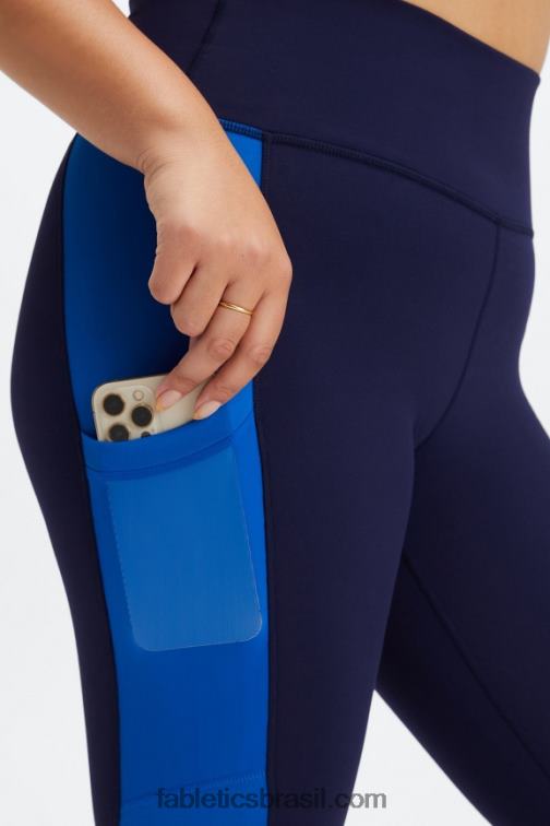 Fabletics marinho profundo/azul elétrico 420HR751 legging cintura alta powerhold on-the-go 41 mulheres - Image 3