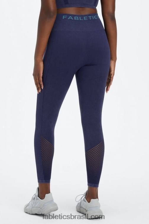 Fabletics marinho profundo lavado 420HR1003 Sync legging cintura alta sem costura 7/8 mulheres - Image 3